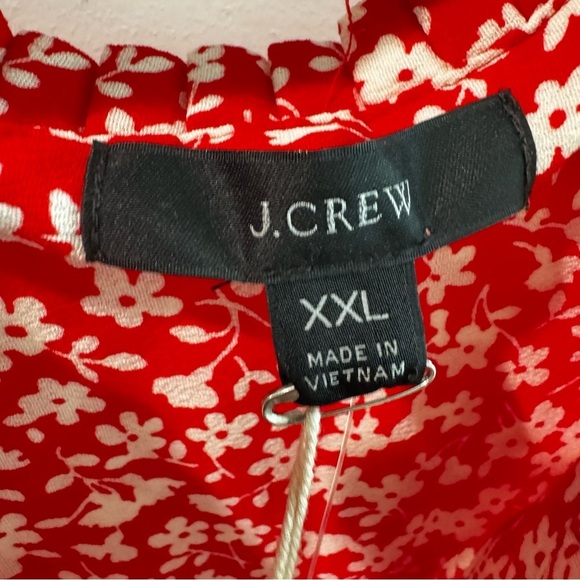 NWT J Crew Shirtdress in Tossed Bouquet Floral Print Midi Length XXL - Picture 4 of 8